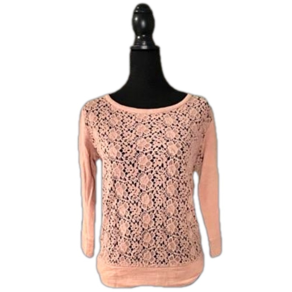 Ann Taylor Loft Crocheted Front Top, Size Small